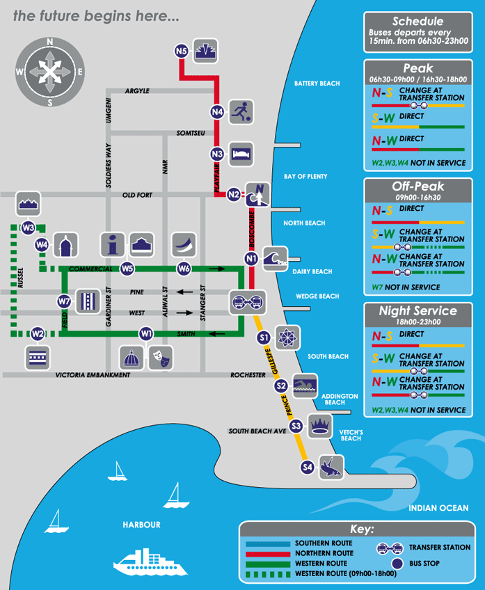 Durban People Mover Tickets, Routes and Operating hours